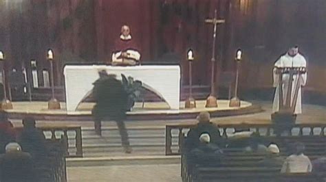 church stabbing footage